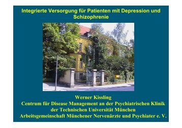 Integrierte Versorgung - Prof. Dr. Werner Kissling - Bildungswerk Irsee
