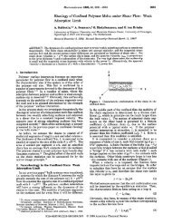 Rheology of Confined Polymer Melts under Shear Flow: Weak ...