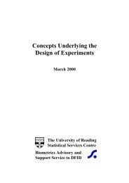 Concepts Underlying the Design of Experiments - International ...