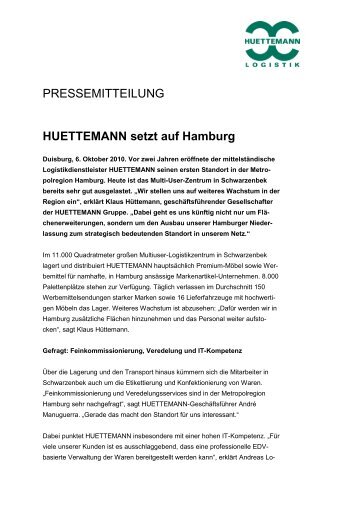Artikel als PDF herunterladen - HUETTEMANN Logistik GmbH