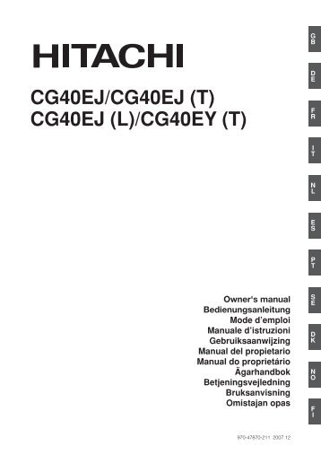 CG40EJ/CG40EJ (T) CG40EJ (L)/CG40EY (T) - Hitachi