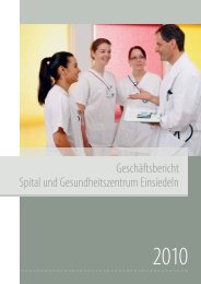 Geschäftsbericht 2010 - Spital Einsiedeln