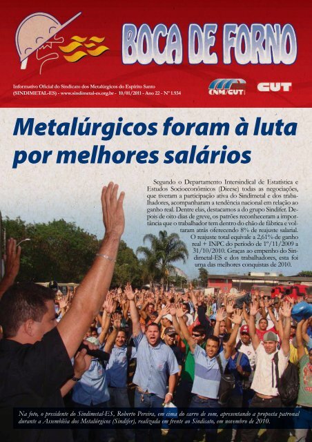 MetalÃºrgicos foram Ã  luta por melhores salÃ¡rios - CNM/CUT