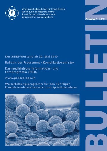 SGIM Bulletin 1-2010 - Schweizerische Gesellschaft für Innere Medizin