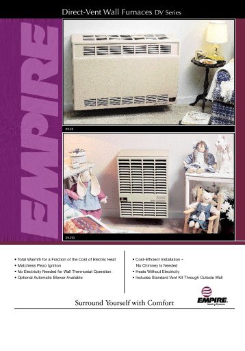 Direct-Vent Wall Furnaces DV Series - Empire Gas Space Heater