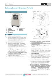 Bedienung Sauerstoff-Konzentrator PerfectO2 - Carbagas