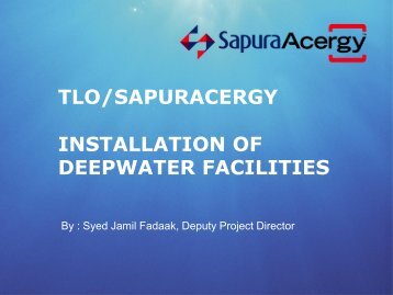 tlo/sapuracergy installation of deepwater facilities - CCOP