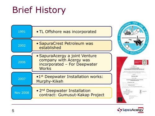 tlo/sapuracergy installation of deepwater facilities - CCOP