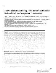 The Contribution of Long-Term Research at Gombe National Park to ...