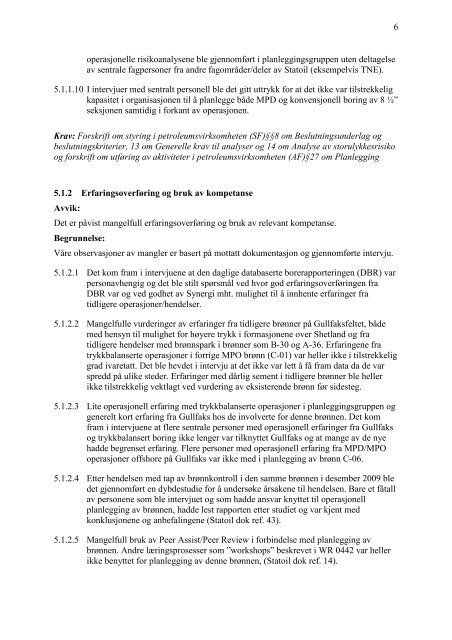 Rapport etter tilsyn med planlegging av brÃ¸nn 34/10-C-06A (pdf)