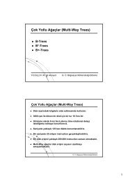 Ãok Yollu AÄaÃ§lar (Multi-Way Trees) - Bilgisayar MÃ¼hendisliÄi BÃ¶lÃ¼mÃ¼
