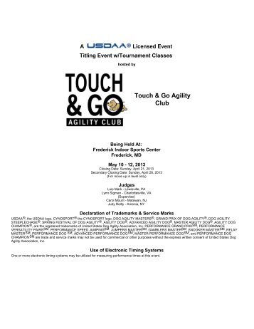 Touch & Go Agility Club - USDAA