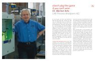 Don't play the game if you can't win« Dr. Werner Arts LAR Process ...