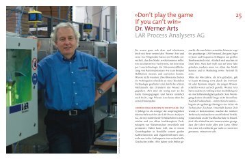 Don't play the game if you can't win« Dr. Werner Arts LAR Process ...