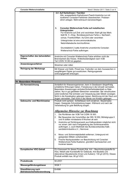 Consolan Wetterschutz-Farbe