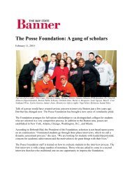 The Posse Foundation: A gang of scholars