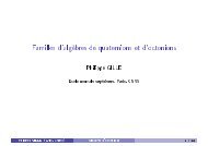 Familles d'algÃ¨bres de quaternions et d'octonions - DMA - Ens