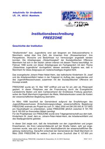 Institutionsbeschreibung FREEZONE - proactiv-sportpromotion.de