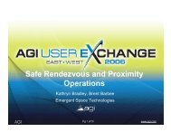 Safe Rendezvous and Proximity Operations - AGI