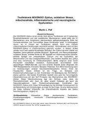 Teufelskreis NO/ONOO -Zyklus, oxidativer Stress ... - UMG-Verlag