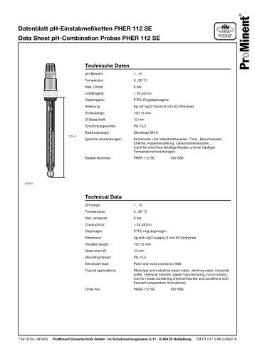 Medidor de pH PHER 112 SE - ProMinent