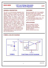 2.5V Low-Voltage Adjustable Precision Shunt Regulator NIKO-SEM ...