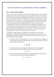 Lab 10: Common base and Common emitter Amplifiers