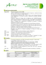 CV de Marie-Laure Vergain - AERE