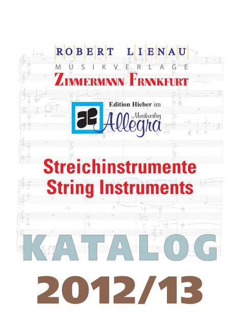 Streichinstrumente - Musikverlage Zimmermann und Robert Lienau