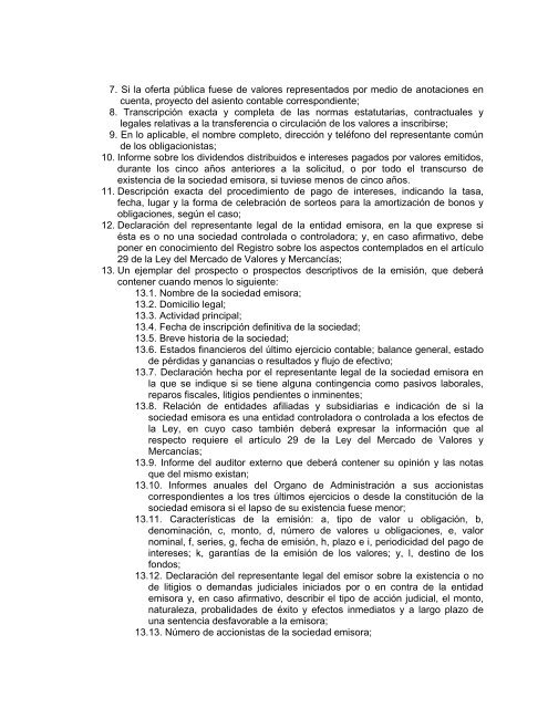 VersiÃ³n en PDF (165 KB) - Bolsa de Valores Nacional
