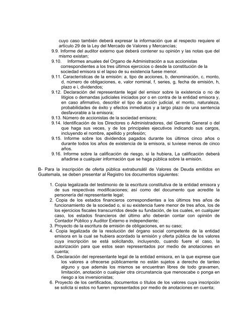 VersiÃ³n en PDF (165 KB) - Bolsa de Valores Nacional