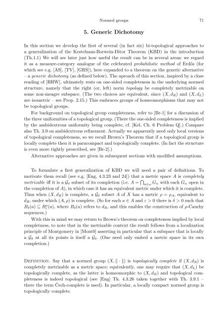 Normed versus topological groups: Dichotomy and duality
