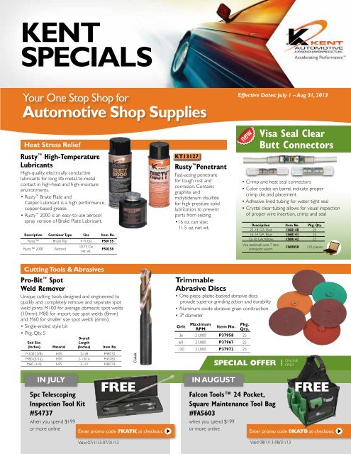 KENT SPECIALS - Kent-Automotive.com