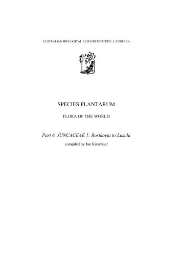 Part 6. JUNCACEAE 1: Rostkovia to Luzula - Species Plantarum ...