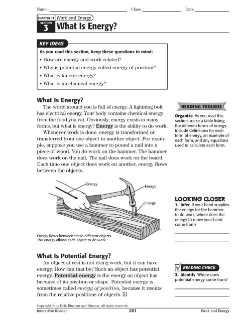 3 What Is Energy?