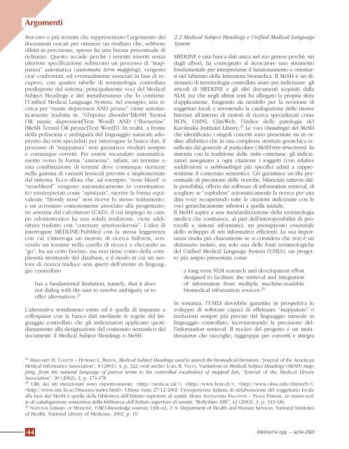 MEDLINE/PubMed nel XXI secolo - Biblioteche oggi