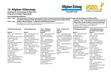 13. Allgäuer Altbautage - Herz & Lang