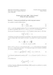 Examen du 9 mars 2004 : durée 3 heures (Notes de cours autorisées)