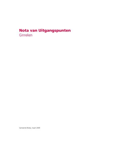 Nota van Uitgangspunten Ginneken - Gemeente Breda