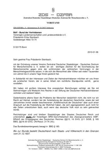 ZDS-DZfMR, Zentralrat Deutscher StaatsbÃƒÂ¼rger