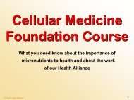 Cellular Medicine Foundation Course Cellular Medicine