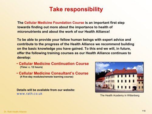 Cellular Medicine Foundation Course Cellular Medicine