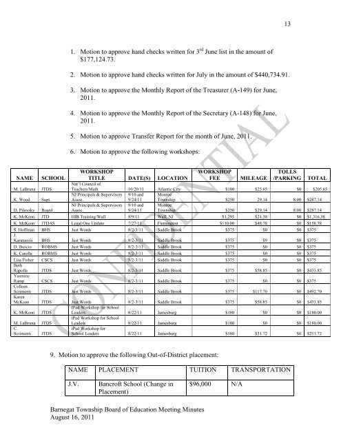 8-16-11 - Barnegat Township School District