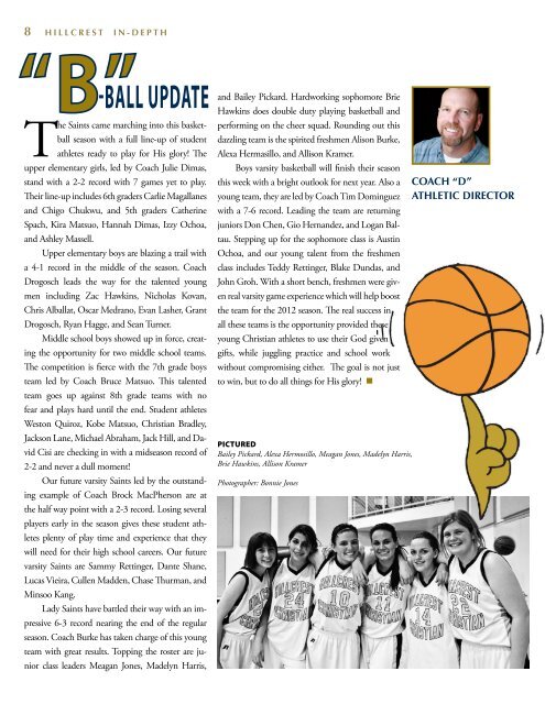 February INDEPTH 2011 - Hillcrest Christian School