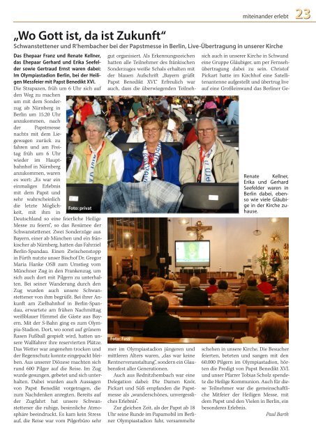 Pfarrbrief Dezember 2011, Ausgabe 77 - Katholische Pfarrei ...