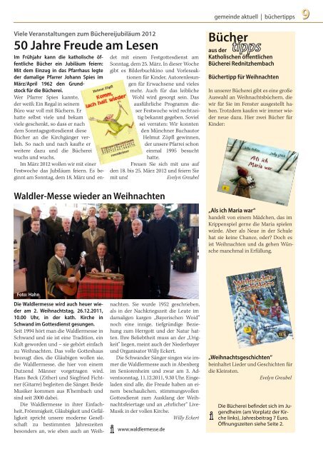 Pfarrbrief Dezember 2011, Ausgabe 77 - Katholische Pfarrei ...