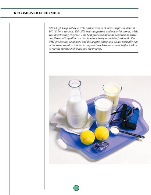 DAIRY/RECOMBINED MILK APPLICATIONS FOR MILK POWDERS