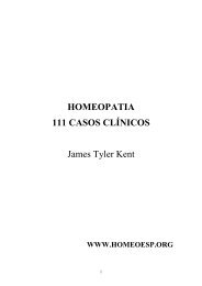 HOMEOPATIA 111 CASOS CLÃNICOS James Tyler Kent