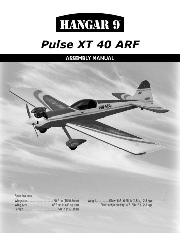 Pulse XT 40 ARF Manual - Horizon Hobby