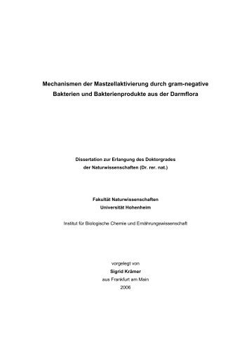 Mechanismen der Mastzellaktivierung durch gram-negative ...